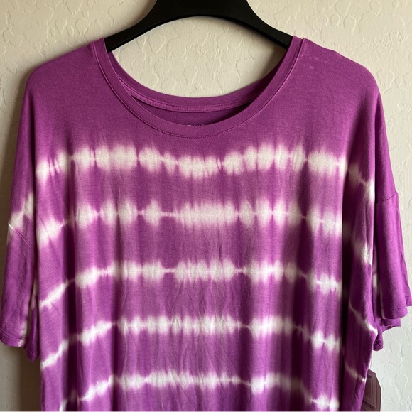 Time and Tru Women's Crewneck Solid & Tie-Dye Tunic Tee Plus Size XXL (20) - Picture 7 of 13